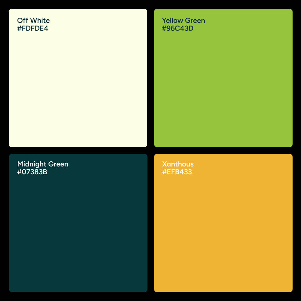 Turnkey brand colors and visual style guide for solarpunk branding